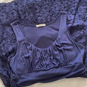 ModCloth Sleeveless Navy Blue Sundress